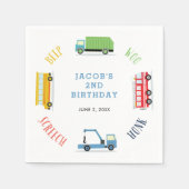 Serviette En Papier Beep hurler woo Bleu fête d'anniversaire (Devant)
