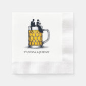 Serviette En Papier Beer Couple (Devant)