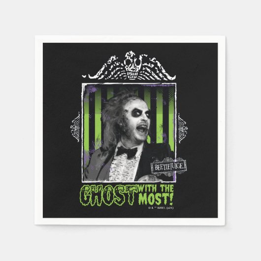 Serviette En Papier Beetlejus | Portrait "Ghost With the Most" (Devant)