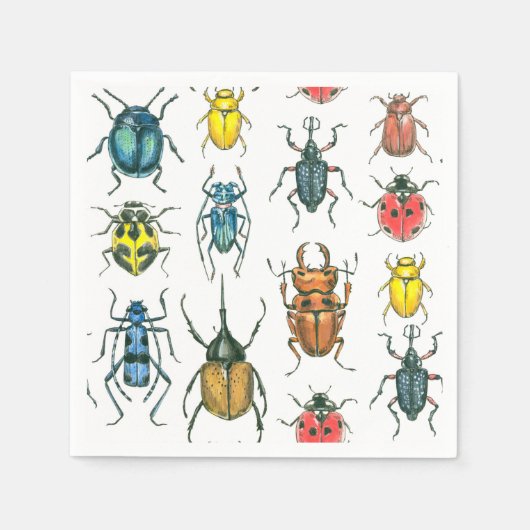 Serviette En Papier Beetles (Devant)