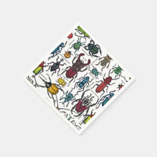 Serviette En Papier Beetons sur blanc (Coin)