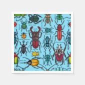 Serviette En Papier Beetons sur bleu (Devant)