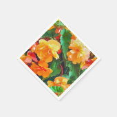 SERVIETTE EN PAPIER BEGONIAS (Coin)