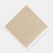 Serviette En Papier Beige Champagne (Coin)