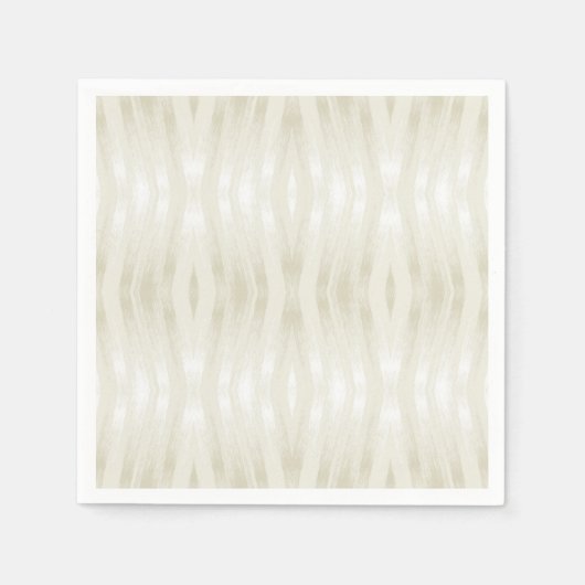 Serviette En Papier Beige clair noble texturé et blanc (Devant)