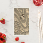 Serviette En Papier Beige et Taupe monochromatique Abstrait naturel (En situation)