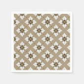 Serviette En Papier Beige ethnic damask batik seamless pattern (Devant)