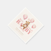 Serviette En Papier Beige On Peut Attendre Rapidement Baby shower Mini (Coin)