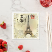 Serviette En Papier beijal lace chandelier eiffel (En situation)