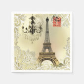 Serviette En Papier beijal lace chandelier eiffel (Devant)
