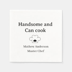 Serviette En Papier bel homme et chef cuisinier maître homme roi de la