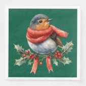 Serviette En Papier Bel Oiseau de Fête (Devant)