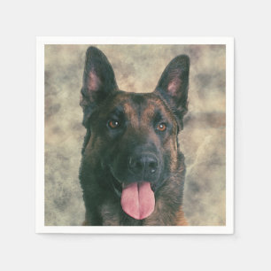 Serviette En Papier Belge Malinois - berger belge - Maligator