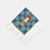 Serviette En Papier Bell personnalisé Tartan Noël (Coin)