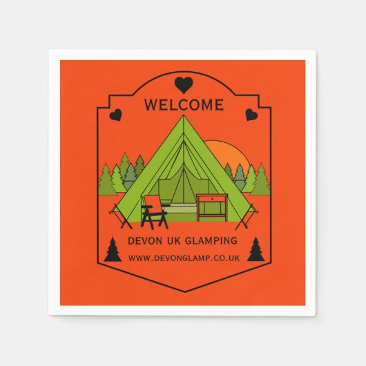 Serviette En Papier Bell Tent Glamping (Devant)