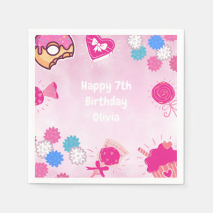 Serviette En Papier Belle Anniversaire de enfant Party Napkin