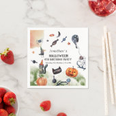Serviette En Papier Belle Aquarelle Anniversaire de enfant Halloween (En situation)