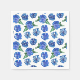 Serviette En Papier Belle aquarelle bleu cornfleurs