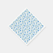 Serviette En Papier Belle Aquarelle Bleu cornfleurs (Coin)