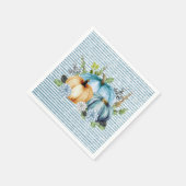 Serviette En Papier Belle Aquarelle Citrouille Blue Thanksgiving (Coin)
