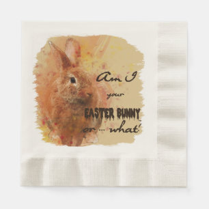 Serviette En Papier Belle Aquarelle de lapin de Pâques