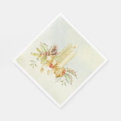 Serviette En Papier Belle Aquarelle de Noël Design bougie (Coin)