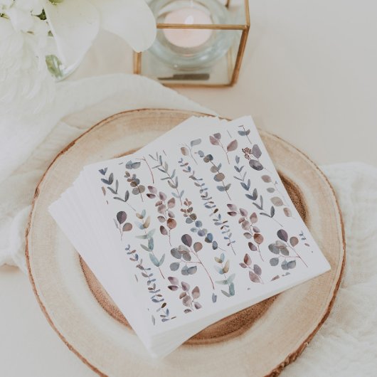 Serviette En Papier Belle aquarelle Eucalyptus Feuilles