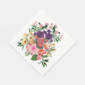 Serviette En Papier Belle aquarelle Fleurs peintes (Coin)