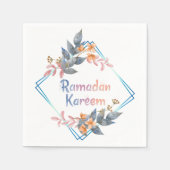 Serviette En Papier Belle aquarelle Floral Ramadan Kareem (Devant)