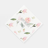 Serviette En Papier Belle aquarelle rose florale (Coin)