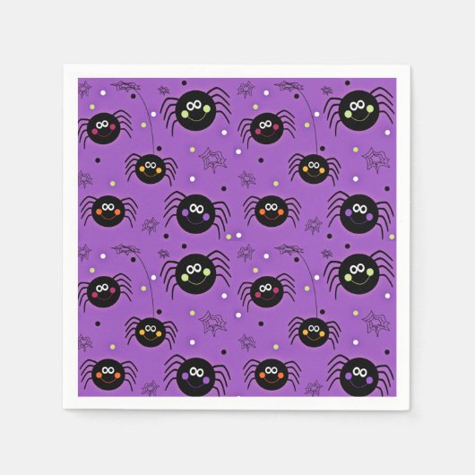 Serviette En Papier Belle araignée d'Halloween (Devant)