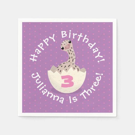 Serviette En Papier Belle autruche bébé en dessin animé d'oeuf (Devant)