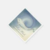 Serviette En Papier Belle baleine de Beluga, Delphinapterus Leucas (Coin)