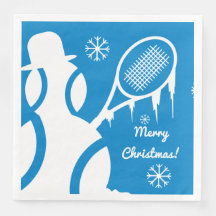 Belle balle de tennis snowman hiver Noël