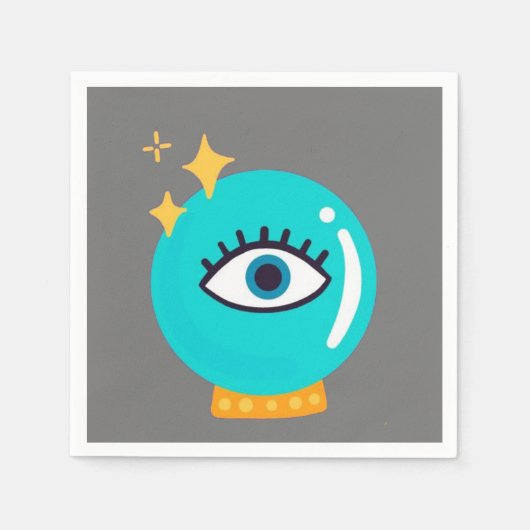 Serviette En Papier Belle boule de cristal de troisième oeil bizarre (Devant)