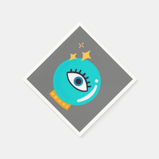 Serviette En Papier Belle boule de cristal de troisième oeil bizarre (Coin)