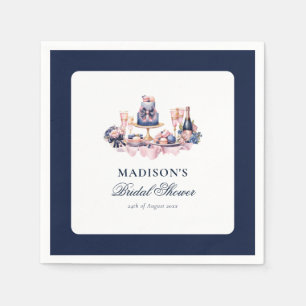 Serviette En Papier Belle Bridal Shower personnalisée aquarelle