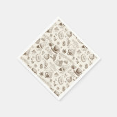 Serviette En Papier Belle Café Espresso Design (Coin)