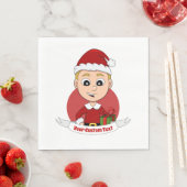 Serviette En Papier Belle caricature de Noël garçon Napkins (En situation)