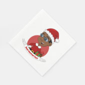 Serviette En Papier Belle caricature de Noël garçon Napkins (Coin)