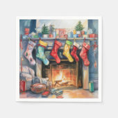 Serviette En Papier Belle cheminée Abstraite Bas (Devant)