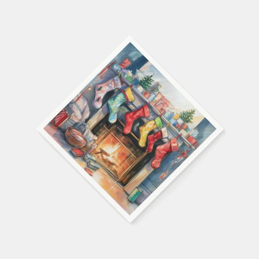 Serviette En Papier Belle cheminée Abstraite Bas (Coin)