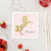 Serviette En Papier Belle chick girly or parties scintillant licorne (En situation)