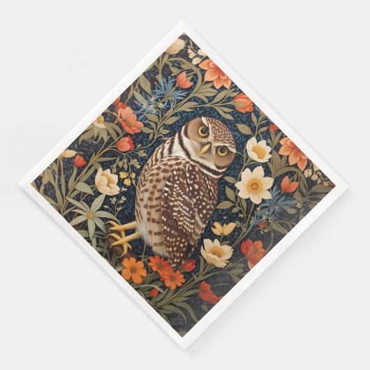 Serviette En Papier Belle Chouette bractée William Morris Inspiré (Coin)