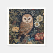 Serviette En Papier Belle chouette dans le jardin style Art nouveau (Devant)