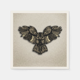 Serviette En Papier Belle Chouette rustique