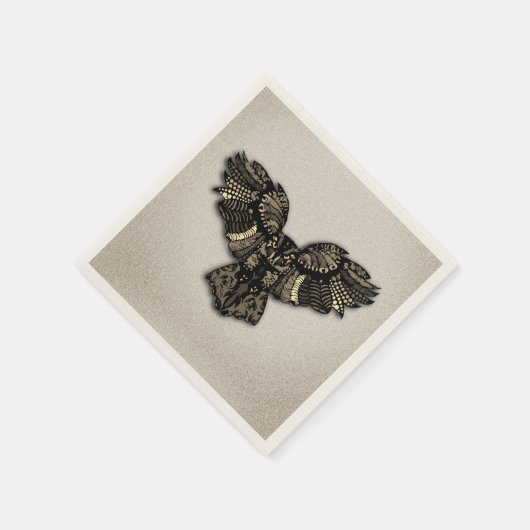 Serviette En Papier Belle Chouette rustique (Coin)