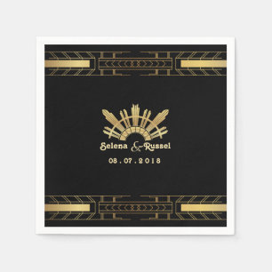 Serviette En Papier Belle Classique Art Déco Mariage serviettes