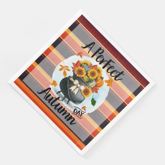 Serviette En Papier Belle collection d'automne moderne Thanksgiving (Coin)