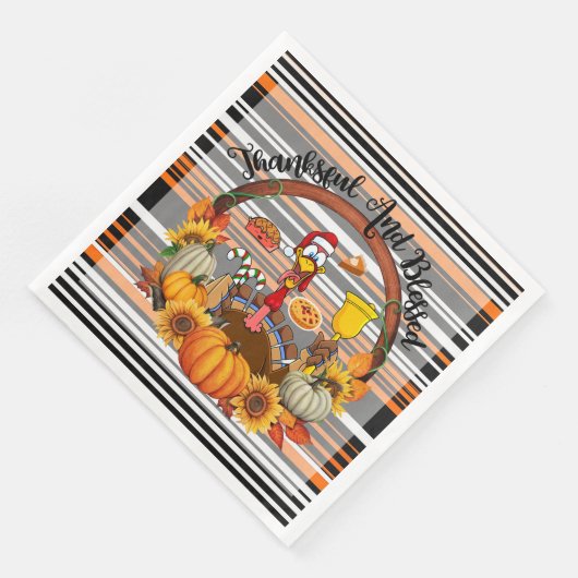 Serviette En Papier Belle Collection d'automne populaire Thanksgiving (Coin)